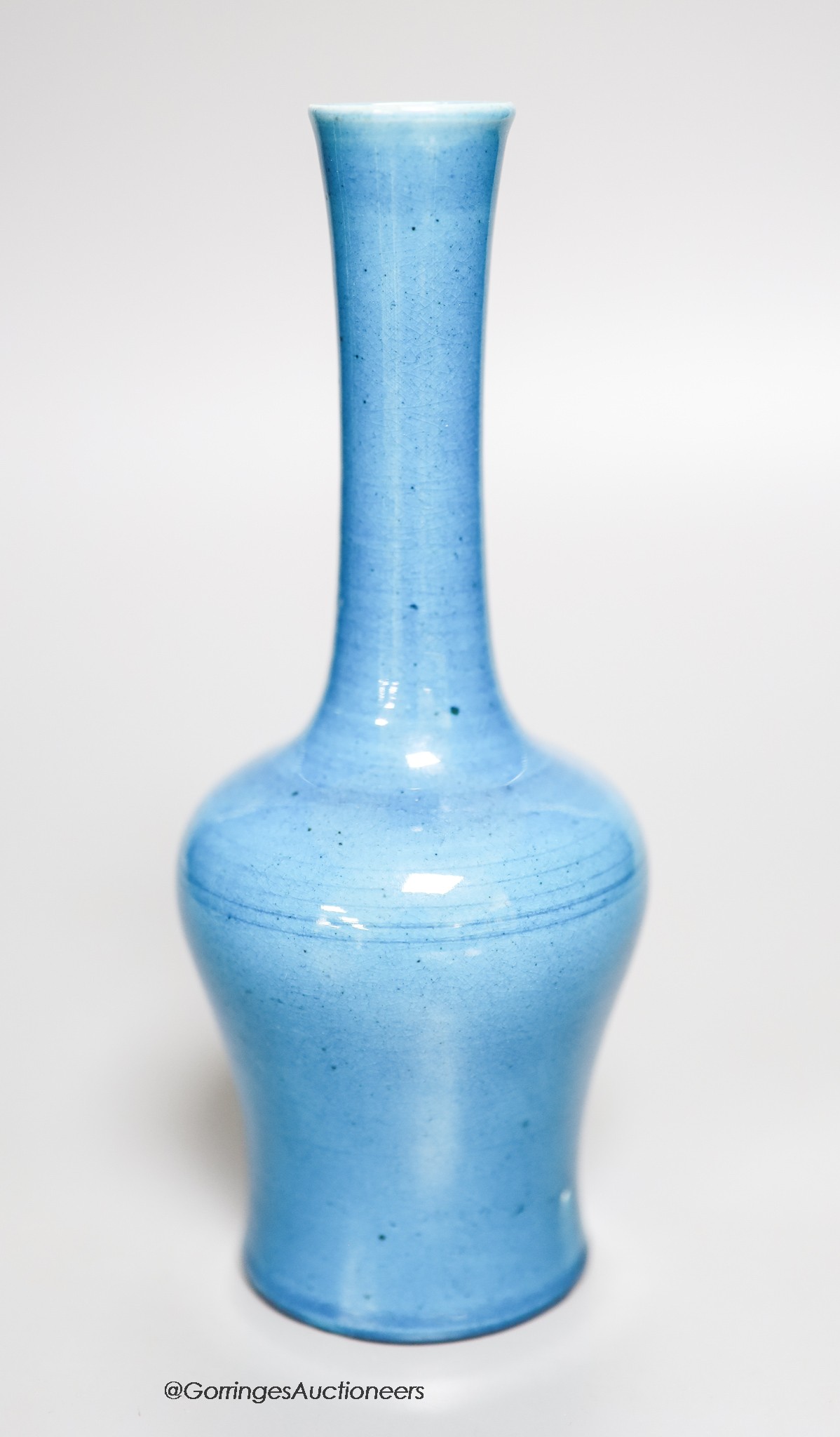 A Chinese turquoise glazed bottle vase, height 20cm